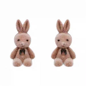 Pendientes de conejo para niñas y niños, aretes de conejo, regalo de Pascua - Product Image 4