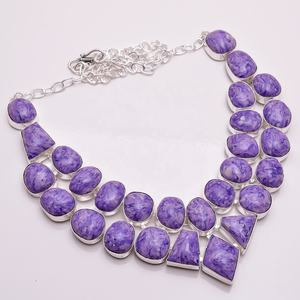 Collar de aniversario de boda de compromiso clásico Chapado en plata 925 joyería de piedras preciosas turquesas naturales - Product Image 5