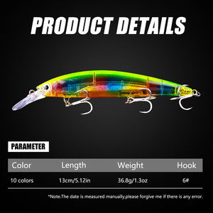 Schwere Nowenschleppköder 130 mm 37 g Kunststoff Angeln Köder Salzwasser Langwerfen Rolling Action Angeln Nowenschleppköder - Product Image 2