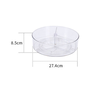 Dongao Pet Transparent Rotating Three Compartment Storage Box Rack Kitchen Multi Layer <b>Insert</b> Storage Multi Functional Tableware - Product Image 3