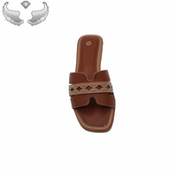 Sandales plates pour femmes de haute qualité, tendance, légères et respirantes, avec emballage personnalisé pour l'été