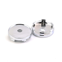 Cache-moyeux de roue chromés noirs universels de 60 mm, couvre-moyeux de jante sans logo, compatibles avec les autocollants de voiture de 56 mm