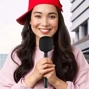 3-in-1 Wireless <b>Condenser</b> <b>Microphone</b> Kit 2 Mic Holders Handheld Stick Lapel Phone Camera for Studio Vlog Video Recording - Product Image 2