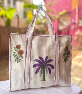 Sac fourre-tout en coton écologique et élégant avec fermeture éclair sécurisée, sac à main pour femme pour le shopping, les voyages, la plage et les courses - Product Image 1