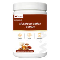 Mélange Énergisant Premium à Base de Plantes Multi-Fongiques, Café Instantané Bio Reishi Adaptogène, Superaliment 10-en-1 en Poudre de Champignons