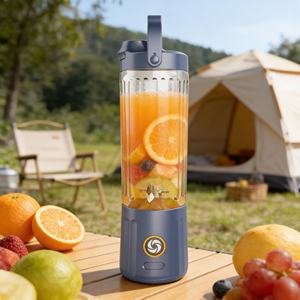 Licuadora Portátil de Alta Resistencia con 6 Cuchillas, 550 ml, Funciona con Batería, Recargable por USB, Modo Turbo, para Uso en el Automóvil y al Aire Libre, Potente para Hacer Smoothies - Product Image 1