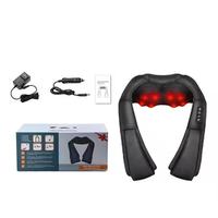 Masajeador portátil tipo chal, pequeño, con forma humana, para cuello, hombros y piernas, con función de amasamiento, temporizador e infrarrojos, superventas transfronterizo