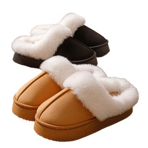 Mules d'hiver OEM pour femmes, antidérapantes, en fourrure, avec semelle haute résilience anti-déformation, logo personnalisé, matériau et couleur au choix - Product Image 3