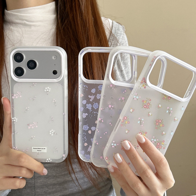 For iPhone 18 Pro Max Simple Floral Phone Case Protective Cover Compatible with iPhone 17 16 15 14 13 Phone Case