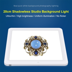 PULUZ 600LM 20cm Panneau lumineux LED sans ombre pour photographie, lampe de fond dimmable, tablette lumineuse portable pour studio <span class=keywords><strong>photo</strong></span>, tente de prise de vue, boîte de studio - Product Image 3