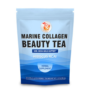 Té de Belleza con Colágeno Marino, Suplemento Herbal con Polvo de Raíz de Bambú, para el Cabello, la Piel y las Uñas - Product Image 1
