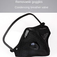 Masque respiratoire à valve quatre saisons, chaud, anti-poussière, coupe-vent, en coton et élasthanne, anti-buée pour lunettes, cyclisme, myopie, homme et femme