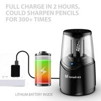 Taille-crayon électrique rechargeable à faible bruit par USB pour papeterie de bureau Taille-crayon électrique Vente en gros