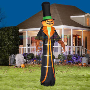 20ft Gemmry Yard Aiblown Pumpkin Head <strong>Grinch</strong> Blow Ups air Puppets Decorations Halloween Pumpkin Reaper <strong>Inflatable</strong> - Product Image 2