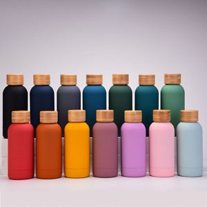 350ml 500ml 750ml 1000ml Customize Stainless Steel Eco-Friendly Vacuum Insulated Water <b>Bottles</b> with Bamboo Lid Back to School - Product Image 3