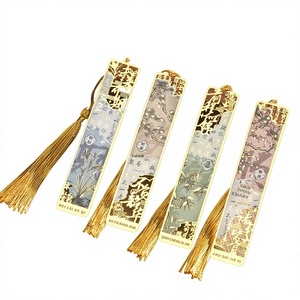 Marcapáginas de Metal Hueco Color Latón con Diseño Clásico de <span class=keywords><strong>Anime</strong></span>, Escrito a Mano con Pincel de Tinta, Impresión Digital Ecológica, Regalo de Agradecimiento - Product Image 1