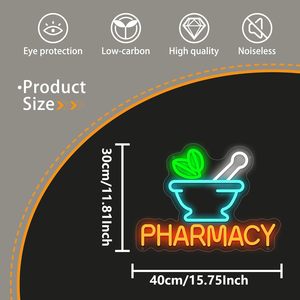 Pharmacy Neon LED indoor hanging ambient light shop <b>sign</b> wall decoration light entrance indicator light luminous <b>sign</b> custom - Product Image 4