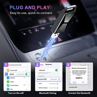 Alimentation OEM d'usine Carplay USB sans fil Adaptateur de jeu de voiture Dongle OEM Prix bon marché Plug Play 2 en 1 Android Auto