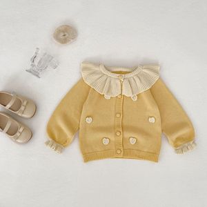 Engepapa Hiver Bébé Filles Tricot Cardigan Enfants Manches Longues Frills Manteau Enfants <span class=keywords><strong>Fille</strong></span> <span class=keywords><strong>Pull</strong></span> - Product Image 1