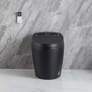 Toilette intelligente entièrement automatique avec bidet intégré, finition céramique noire intégrale - Product Image 6