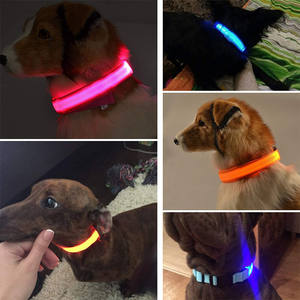 Honden Product <span class=keywords><strong>Usb</strong></span> Opladen Kraag Nylon Flits Lichtgevende Nacht Veiligheid Huisdier Ketting Reflecterende Gloed In Donker Licht Led Hond Halsband - Product Image 5