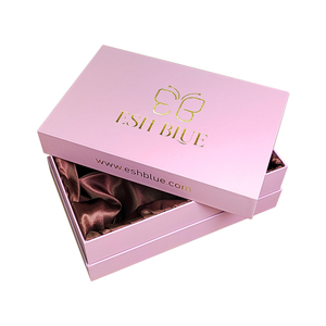 Custom logo Luxury Two Pieces Cardboard Paper Packaging <strong>Removable</strong> Lid Rigid Gift <strong>Boxes</strong> With Silk Satin Lining - Product Image 1