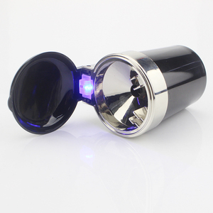Hot Selling Customized <strong>Car</strong> Vehicle Cigarette Cigar <strong>Ashtray</strong> with Blue LED Light with Lid - Product Image 2