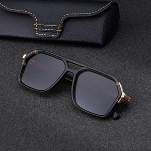 Gafas de sol polarizadas Partagas Retro Designer con logotipo personalizado, montura cuadrada de <span class=keywords><strong>doble</strong></span> puente, protección UV400 para hombres. - Product Image 3