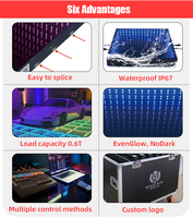Pista de Baile LED a Todo Color 2026, la Mejor Opción, Luces LED RGB en Forma de Anillo, Pista de Baile Magnética para Bodas