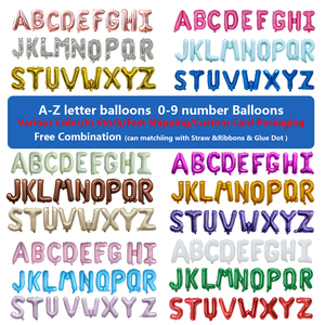Palloncini in Foil Neri da 16 Pollici con Lettere A-Z e Numeri 0-9 per <span class=keywords><strong>Feste</strong></span> <span class=keywords><strong>di</strong></span> <span class=keywords><strong>Compleanno</strong></span>, Anniversari e Decorazioni Festive - Product Image 2