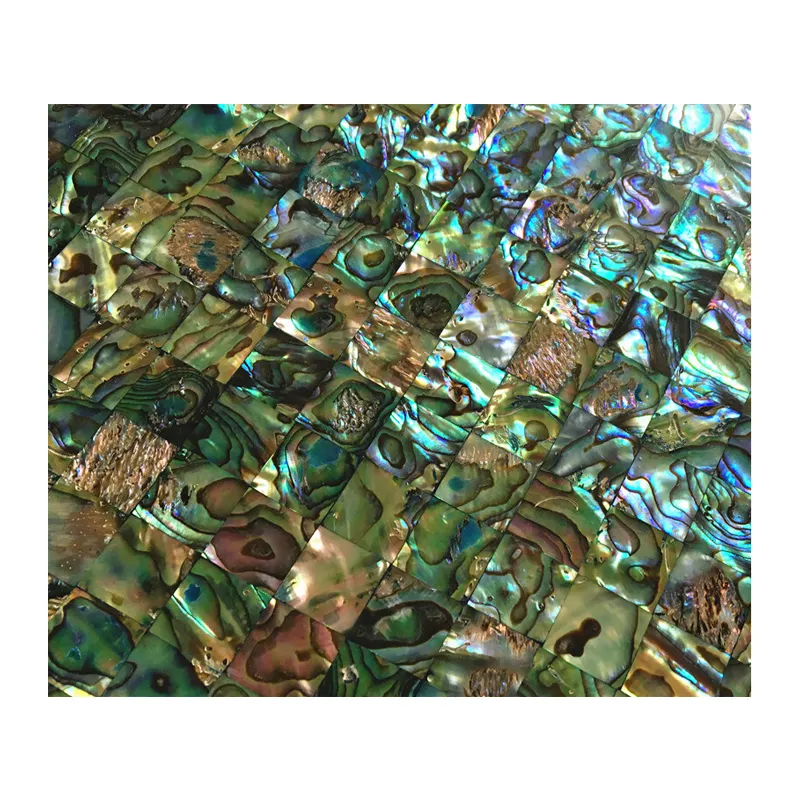 Quadratische Abalone Perlmutt Mosaik fliesen Muschel Mosaik Innenwand Küche Backs plash Tischplatte Teppich Furnier