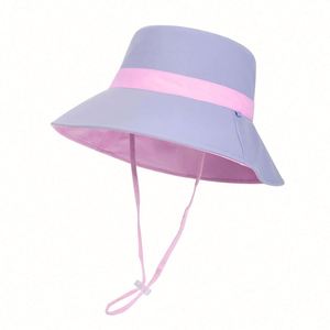 Chapeaux d'été pour femmes en gros, chapeau de pêcheur personnalisé, chapeau bob anti-soleil avec cordon - Product Image 4