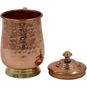 PARIJAT HANDICRAFT Pure Copper Heavy Gauge Mug <b>Ceramic</b> <b>Cups</b> for Moscow Mule Beer Mugs - Product Image 2