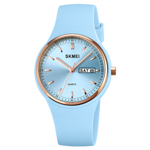 Reloj Skmei 2057, Oferta, Dorado, Cuarzo, Estilo Simple, Esfera Clásica, Aleación, Silicona, Reloj de Mujer - Product Image 2