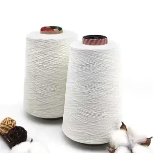 Open End Spinning CVC 60/40 Cotton/Polyester Raw White For Bleaching And Dyeing Weaving Organic Blended Yarn Export Quality