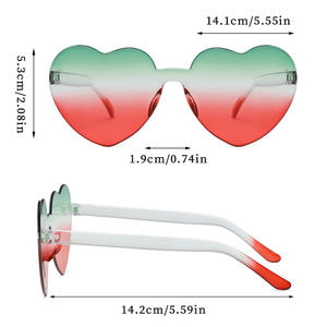 女性用UV400光学勾配レンズパーティーミラー<span class=keywords><strong>2025</strong></span>新ファッショナブルフレームレスPC素材グラデーションサングラス - Product Image 6