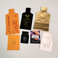 Sachets plats liquides en forme de bouteille thermoscellés imprimés sur mesure, emballage de sachets d'échantillons de boissons alimentaires en PET, miel, gel énergétique