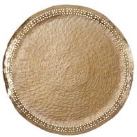 Assiette de service de table décorative Vaisselle de luxe Assiettes de table de mariage Assiettes de table de mariage Assiette décorative en métal