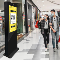 Pantalla LCD para Exteriores de 55, 65 y 75 Pulgadas, 2500 Nits, Resistente al Agua, Reproductor de Publicidad, Señalización Digital, Tótem Exterior, Kiosco con Soporte de Piso
