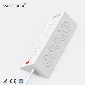 Vastfafa Heavy Duty wholesale price power strip triangle 10AC outlet power strip