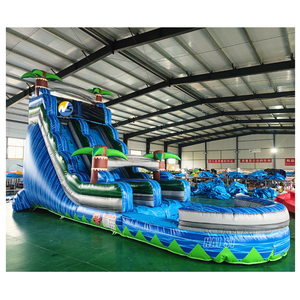 Toboggan aquatique gonflable tropical commercial <span class=keywords><strong>d</strong></span>'extérieur avec piscine pour enfants et adultes, parc aquatique <span class=keywords><strong>d</strong></span>'été pour location événementielle - Product Image 2