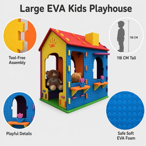 Set di Costruzioni 3D Fai-da-Te in Schiuma EVA Castello delle Principesse, Grande Casa Gioco Educativa STEM per Bambine, Certificato CPC - Product Image 6