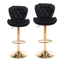 Vente en gros Tabouret pivotant en cuir de luxe Tabouret de bar Chaises hautes avec accoudoirs