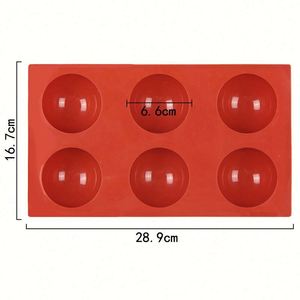 Molde de Silicona Ecológico de 6 Cavidades Redondas para Hacer Jabón y Pastel, Grado Alimenticio, Libre de BPA, OEM/ODM - Product Image 2