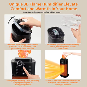 Calentador de chimenea eléctrico portátil Control remoto Calefacción de cerámica PTC multifuncional para oficina Hogar Invierno Calefacción instantánea USB - Product Image 2