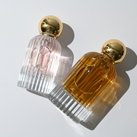 Botol Parfum Kaca Mewah 50ml 100ml Custom, Botol Parfum Kosong Magnetik dengan Kotak dan Tutup Magnet Bulat
