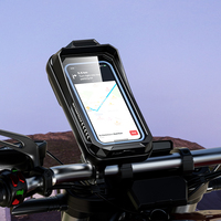 Tas Ponsel Sepeda Lepas Pasang Cepat Tahan Air Motor Kapasitas Besar Tempat Ponsel Cocok untuk Stang Sepeda 22-32mm