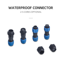 Connecteur de câble en ligne étanche submersible mâle-femelle SP1110 SP1111 SP1112 avec prise de montage sur panneau à écrou arrière 2 3 4 5 broches