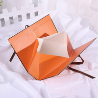 Emballage de luxe personnalisé pour perruque en carton pliable, boîte d'emballage pour perruque, nœud papillon, sacs en papier cadeau avec poignée