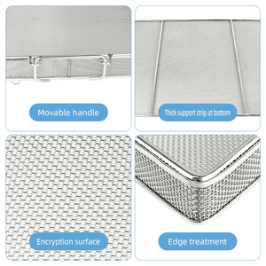 מגש רשת תיל מנירוסטה בהתאמה אישית, מגשי ייבוש מזון ארוגים רגילים, מגשי רשת תיל לייבוש, סל רשת תיל עם מכסה - Product Image 2